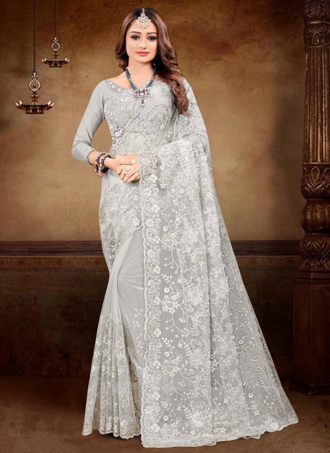 NARI KAHANI Latest Fancy Designer Heavy Festive And Party Wear Heavy Resham Coding With Silver Jari Embroidery Work Saree Collection